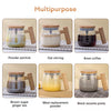 Electric Self Stirring Glass Coffee Mug with Lid & Handle