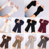 Half Finger Faux Fur Gloves